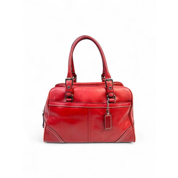 Coach Hamptons Vintage Y2K Red Leather Satchel - Picture 1 of 15